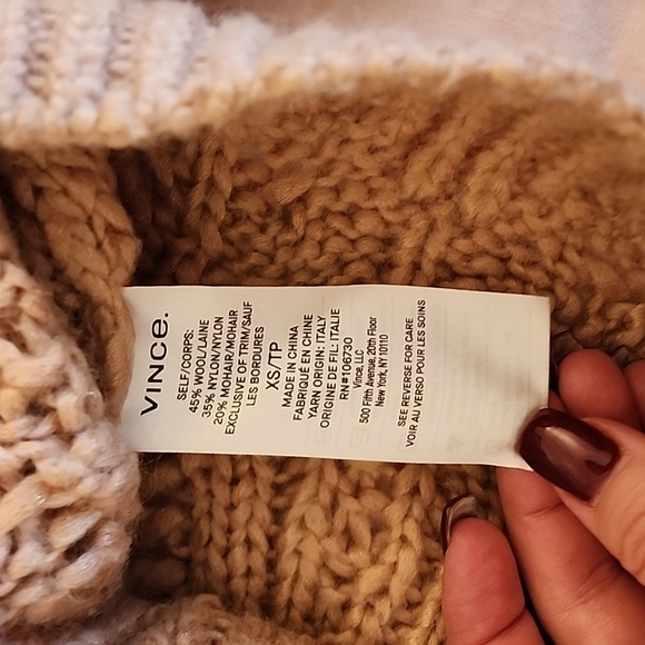 Vince. Camel Cable Knit Sweater - Picture 3 of 4